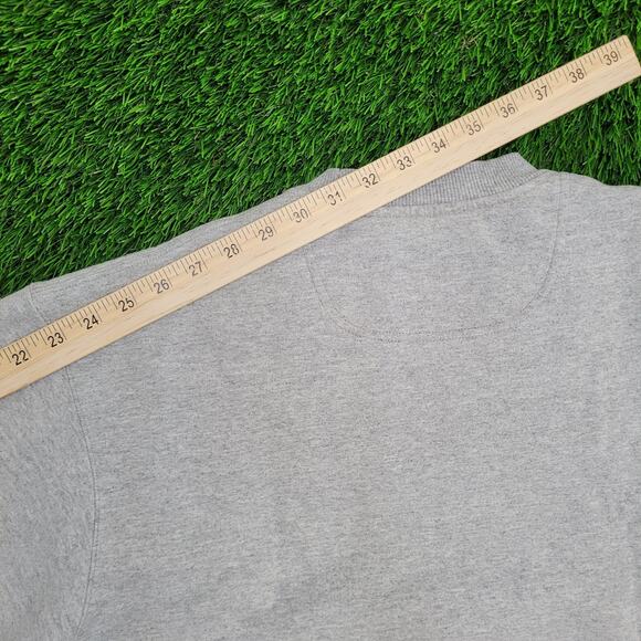 Champion C-Logo Sweatshirt Large 23x25 Baggy Cropped Gray - Picture 3 of 12